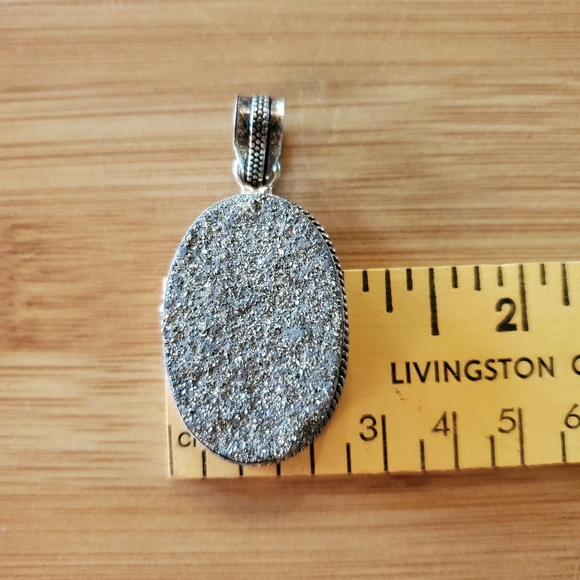 Silver Pyrite Pendant - Picture 4 of 5